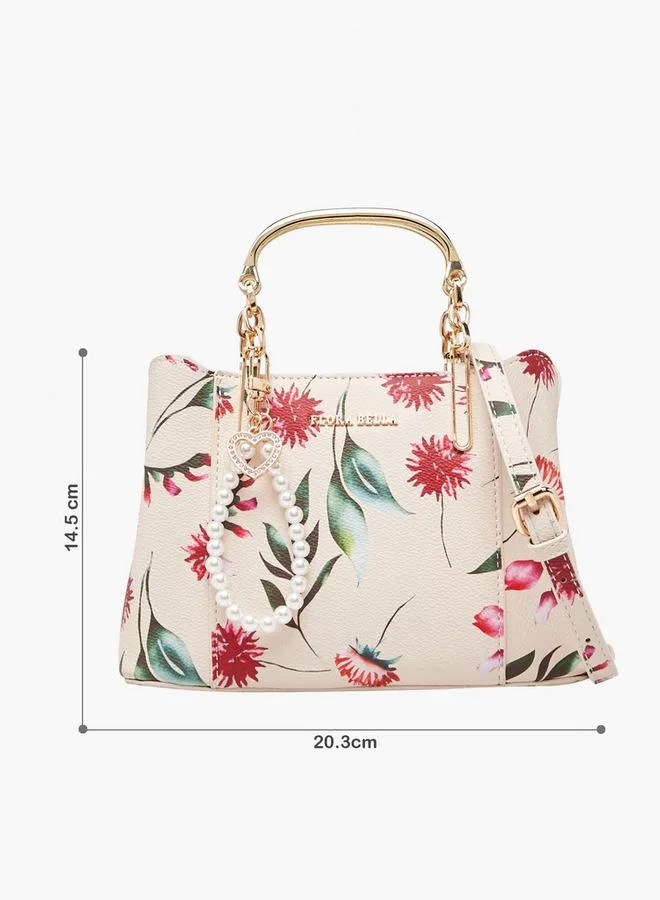 Flora Bella By Shoexpress PINK Printed Tote Bag With Detachable Shoulder Strap for Women | Best Price UAE